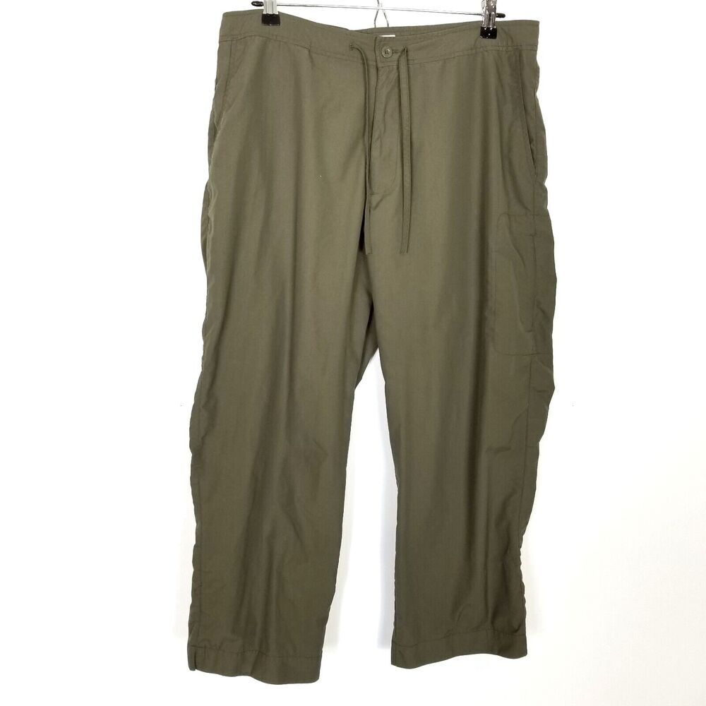 REI Women Nylon Hiking Crop Pants Sz 16‎ Beige Outdoor UPF 30+ Nature Outdoor